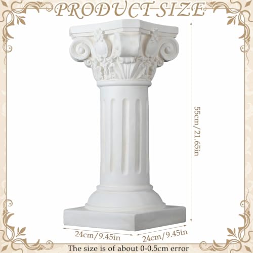 1 Pack 21.7 Inches Roman Column and Pillars Plant Pedestal Column Stand Wedding Greek Pillar for Outdoor Indoor Garden Birthday Party Display Pedestal Stand for Plants (Elegant) - style: Elegant