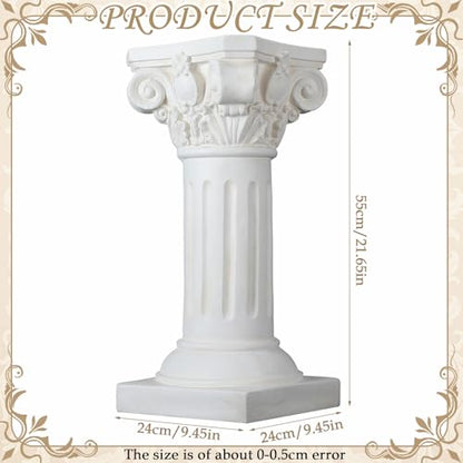 1 Pack 21.7 Inches Roman Column and Pillars Plant Pedestal Column Stand Wedding Greek Pillar for Outdoor Indoor Garden Birthday Party Display Pedestal Stand for Plants (Elegant) - style: Elegant