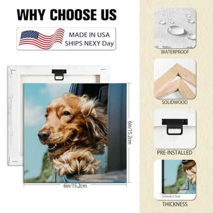 Custom Canvas Prints with Your Photos, Personalized Wall Art for Home Decor - size: 6"L x 6"W