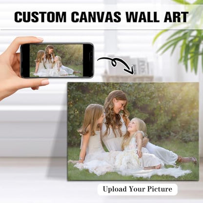karani Custom Canvas Prints with Your Photos, Personalized Wall Art for Home Decor, Unique Personalized Gifts for Wedding, Birthday, Family & Friends, Ready to Hang Canvas Prints 18x12 - size: 18"L x 12"W