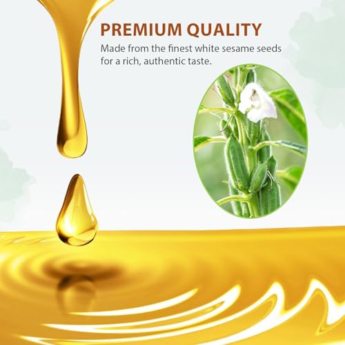 Soeos Sesame Oil, Toasted Sesame Seed Oil, 8.45 Fl Oz (250 ml), Nutty Flavor, Perfect for Asian Food, Noodles, Soup, Baking, and Stir-Fry - size: 8.45 Fl Oz (Pack of 1)
