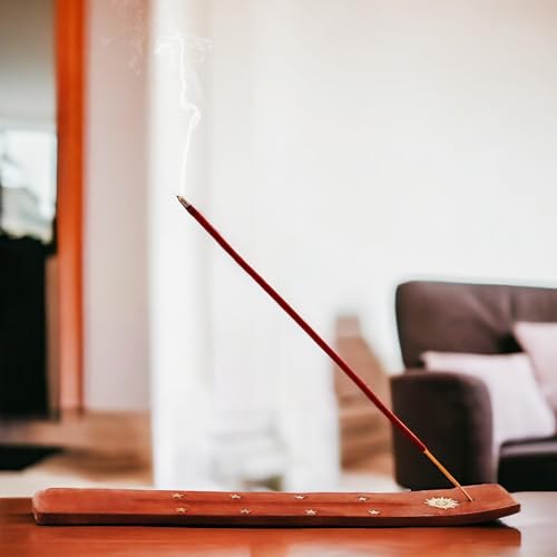 Hosley Aromatherapy 480 Pack Incense Sticks Lavender Eucalyptus Mint Sandalwood Sweet Pea Jasmine Tropical Mist Apple Cinnamon Fresh Bamboo Dragon's Blood Myrrh Lavender Lilac Hills, and Frankincense - color: Multicolor 11