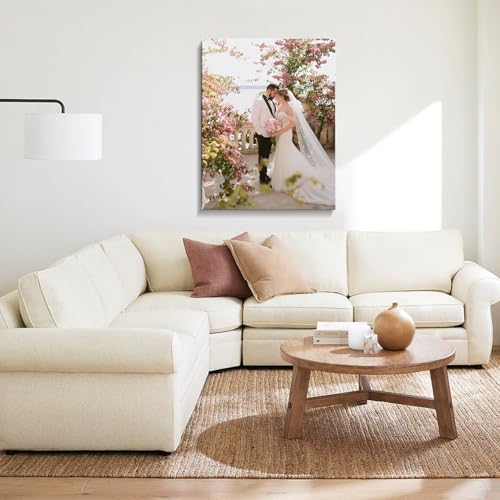karani Custom Canvas Prints with Your Photos, Personalized Wall Art for Home Decor, Unique Personalized Gifts for Wedding, Birthday, Family & Friends, Ready to Hang Canvas Prints 12x16 - size: 12"L x 16"W