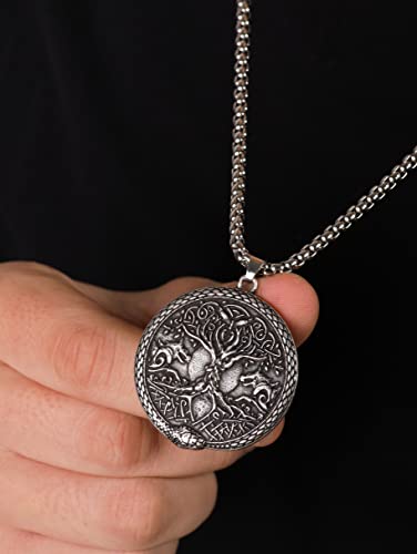 HAQUIL Viking Celtic Wiccan Tree of Life Pendant Necklace, Tree of Life Jewelry Gifts for Men and Women - color: S04B