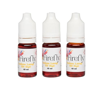 Firefly - Yellow Lamp Oil Dye 3 x 10ml - for Tiki Torch Fuel - color: Yellow