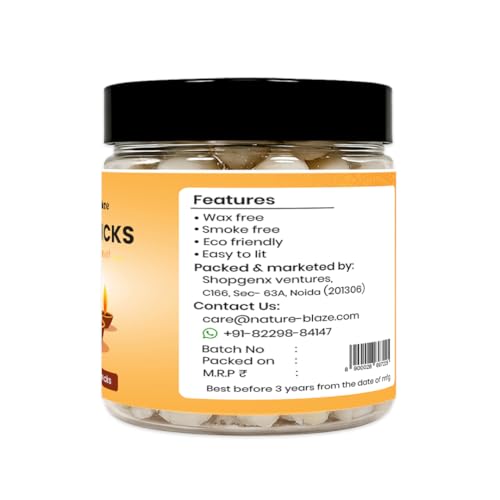 Pure Cow Ghee Lamp (Pack of 50 Pcs) Readymade Ghee Cotton Wicks | Arti Diya for Pooja | Ghee Wicks Batti | Easy Ghee Diya Wicks | Ghee Candles Cow Ghee Wicks | Ghee Jyoti Batti - size: Pack of 50