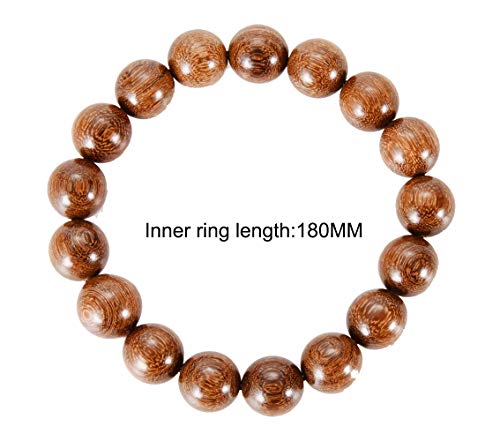 Prayer Bead bracelet Mala Beaded Bracelets for Men Women 12/15MM … - color: 12mm 17 beads Gold sandalwood