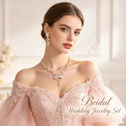 Kamirola Tiaras and Crowns for Women,Tiaras Earrings Necklace, Crystal Bridal Jewelry Set, Costume Party Halloween Prom Pageant Jewelry for Women(TR45) - color: Gold