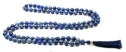 Amazing Gemstone Lapis Lazuli Knotted Mala - color: Lapis Lazuli, style: Knotted