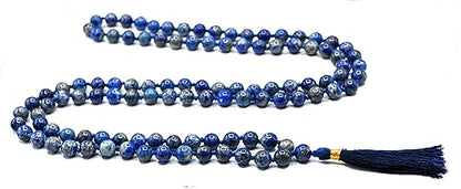 Amazing Gemstone Lapis Lazuli Knotted Mala - color: Lapis Lazuli, style: Knotted