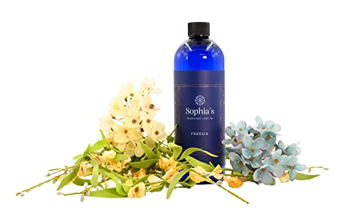 Sophia's Freesia Fragrance Lamp Oil Refills, Effusion Lamp Fragrance Oil for Redolere Lamps, Scented Lamp Oil for Fragrance Lamps, 16 Fluid Ounces of Catalytic Scented Oil Made in USA - color: Freesia