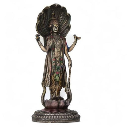 Veronese Design Hindu God Shesha Vishnu Figurine Statue, 12.5 Inch
