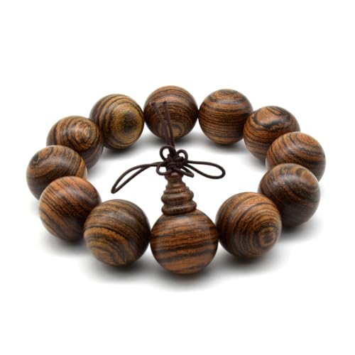 Zen Dear Unisex Natural Tigerwood Mala Beads Buddhist Prayer Bracelet Link Wrist Necklace Chain Beads - style: 20mm 12 beads