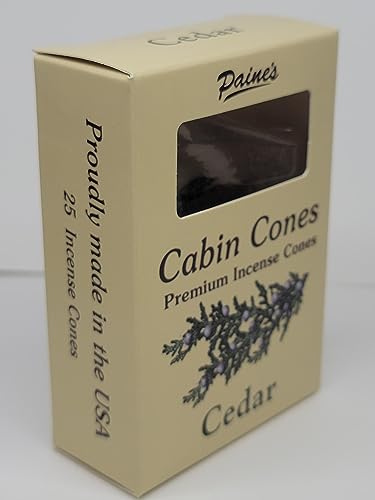 Cedar #25 Incense Log Cabin Cones Paines Maine USA Christmas Tree Campfire