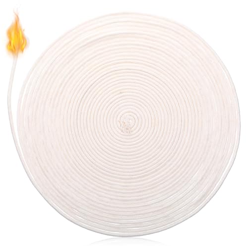 32.8Ft 2mm Diameter Oil Lamp Wick, Braided Round Candle Wicks Replacements, Round Cotton Burner for Alcohol Lamps and Candles, Kerosene Torches Lantern