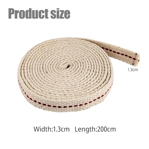 1 Roll/6.5 Feet Flat Oil Lamp Wick, 1/2 Inches Cotton Wick Replacement for Kerosene Burner, Lantern, Lamps (1, 1/2 inch) - size: 1/2 inch