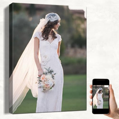 karani Custom Canvas Prints with Your Photos, Personalized Wall Art for Home Decor, Unique Personalized Gifts for Wedding, Birthday, Family & Friends, Ready to Hang Canvas Prints 16x20 - size: 16"L x 20"W