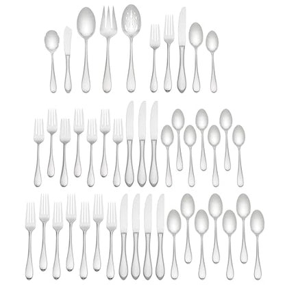 Gorham Studio 45-Piece 18/10 Silverware Set for 8, Flatware - style: 45-Piece Flatware Set