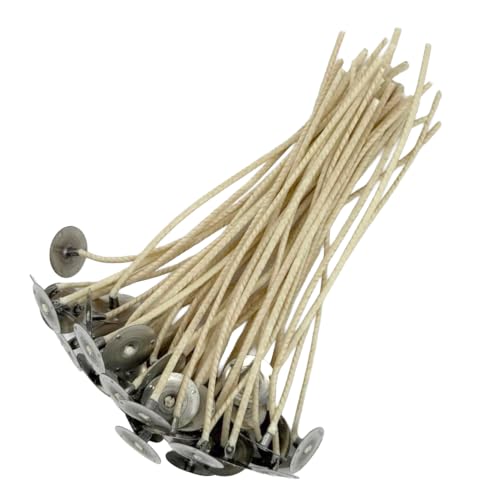 HTP 105 | 6 Inch Candle Wicks, 50 Count Pre-Waxed Pre-Tabbed - size: 50 HTP - 105