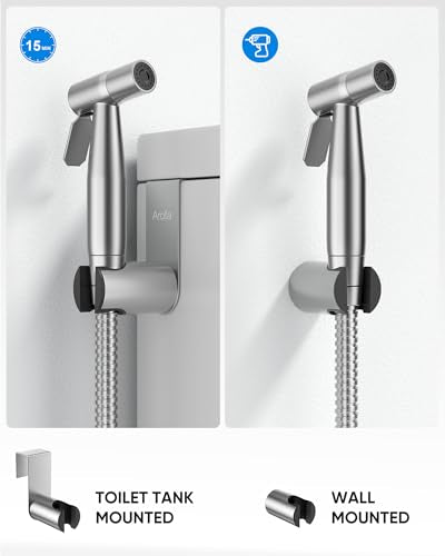 Arofa Hot and Cold Bidet Sprayer for Toilet, Warm Water Bidet Attachment - color: Stainless Steel(Hot&Cold), size: 1 Pack