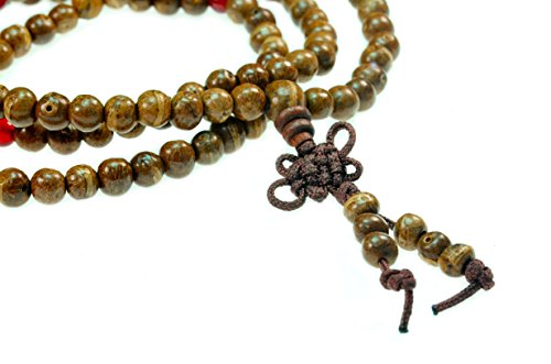 Luos 108 Lotus Seed Buddha Prayer Mala Necklace - J089