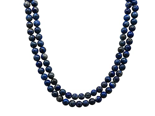 Amazing Gemstone Lapis Lazuli Mala Saadi - color: Lapis Lazuli, style: Plain