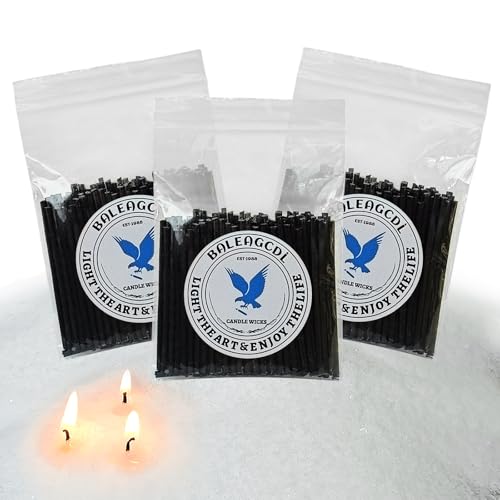Pearled Candle Wick 2.2 Inch Black Cotton Wicks 300-Pack Premium Metal-Free & Lead-Free Candle Wicks for Candle Making - color: Black-2.2 Inch-300pcs