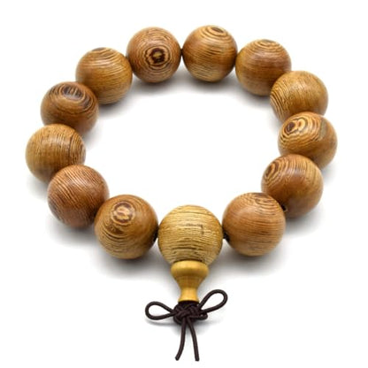 Zen Dear Unisex Natural Wenge Wood Mala Prayer Beads Necklace Bracelet Beads Meditation Buddhist Japa Rosary Mala Bead Yoga - style: 18mm 13 beads