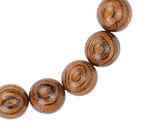 Prayer Bead bracelet Mala Beaded Bracelets for Men Women 12/15MM … - color: 12mm 17 beads Tiger skin
