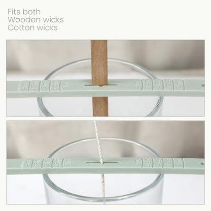 BOOWAN NICOLE Universal Wick Centering Setter Tool for Candle Making - Center & Set Wicks in 1 Second, Wick Holder for Most Candle Jar & Refill Sizes (Pro A0399*10) - size: Pro A0399*10