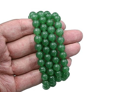 Amazing Gemstone Green Aventurine Mala Beads - 108 Prayer Beads for Meditation and Mindfulness Practice, Handcrafted Mala Beads with Natural Gemstones for Spiritual Healing and Relaxation (Plain) - color: Green Aventurine, style: Plain