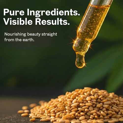 Mayan’s Secret Organic Sesame Oil - Cold Pressed, Unrefined, Hexane-Free and Organic Sesame Seed Oil for Skin, Body, Face & Hair – 100% Pure - Amber Glass Bottle, 4 fl. oz. - USDA Certified