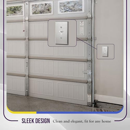 ENERLITES Toggle Light Switch Metal Wall Plate, Mid Size 1-Gang, Silver - color: Stainless Steel, size: Midsize