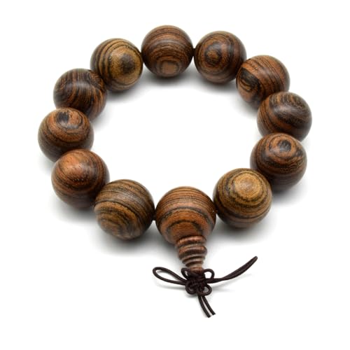 Zen Dear Unisex Natural Tigerwood Mala Beads Buddhist Prayer Bracelet Link Wrist Necklace Chain Beads - style: 20mm 12 beads