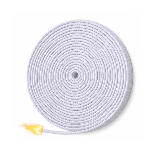 33 ft Cotton Wicks for Oil Lamps 3mm/0.11in Braided Round Candle Wicks