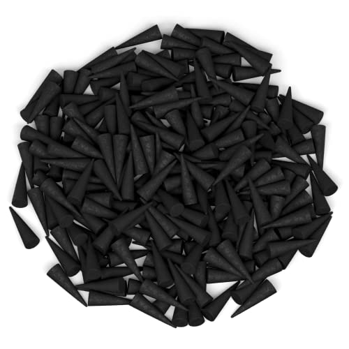 100 Unscented Charcoal Incense Cones 2" TOPFLOW - 100% Natural Blanks - Great for DIY Aromatherapy Incense Making, Burner and Holder