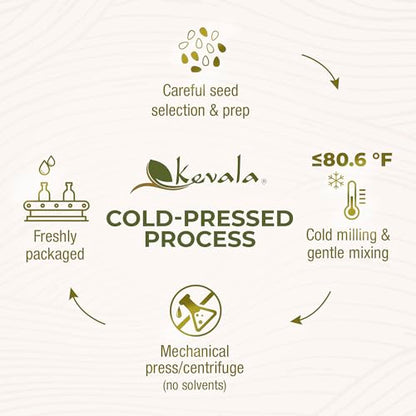 Kevala Organic Extra Virgin Sesame Oil – 12 oz, Body Care and Hair Care - size: 12 Fl Oz (Pack of 1)