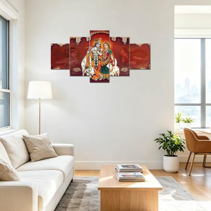 ARNLRDYA Lord Radha Krishna Wall Art, 60''Wx32''H - color: Artwork-04