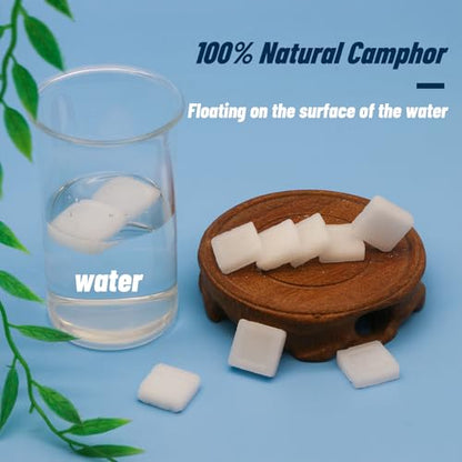 Alikiki Natural Camphor Tablets (85Gram, 48 Tablets) - 100% Pure Camphor Blocks Cubes for Puja - Alcanfor en Bloques, Kapoor for Pooja, Hindu Puja Item - size: 85 grams - 48 tablets