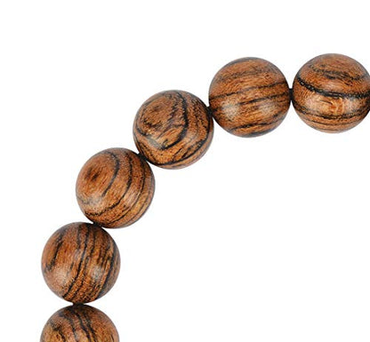 Prayer Bead bracelet Mala Beaded Bracelets for Men Women 12/15MM … - color: 12mm 17 beads Tiger skin