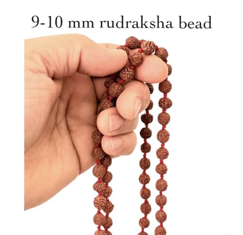 Himalayan organic five face Rudraksha necklace mala. Standard size 108 beads grown up in Himalaya of Nepal without chemical, wax and color treatment