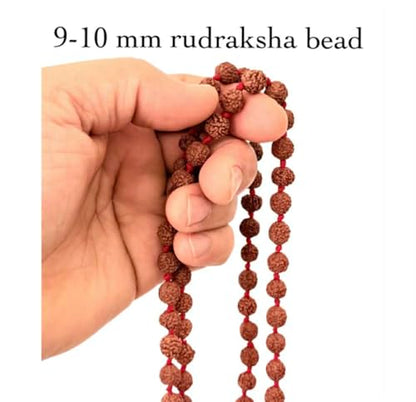 Himalayan organic five face Rudraksha necklace mala. Standard size 108 beads grown up in Himalaya of Nepal without chemical, wax and color treatment