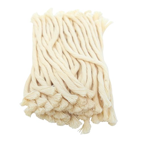 Ner Mitzvah Natural Cotton Smokeless Wicks – 50 Count (Approx.) 70 Ply Extra Thick for Oil Cup Candle – Replacement Wicks - size: Thick