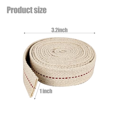 1 Roll / 6.5 Feet Oil Lamp Wick, 1 Inch Flat Cotton Wick Replacement for Oil Lamps, Lanterns, Oil Burners (1", 1) - size: 1"