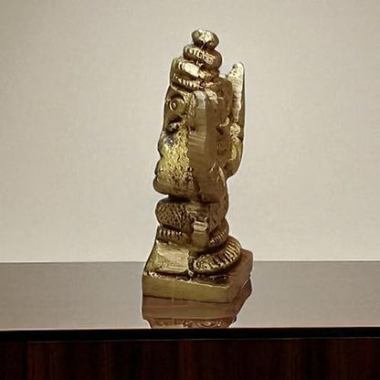 Brass Lord Ganesha Statue 1.5 Inch 50 Gram | Small Handcrafted Ganpati Idol for Home Temple & Puja | Hindu Elephant God of Wisdom & Prosperity | Mini Brass Ganesha Murti for Spiritual Decor & Gifting