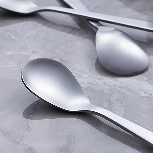 Demitasse Espresso Spoons, Stainless Steel Satin Finish Coffee Spoons, Mini Teaspoons, Sugar Spoons, 4.7-inch, Set of 6, Silver, 6-PIECE, 1 - color: Silver
