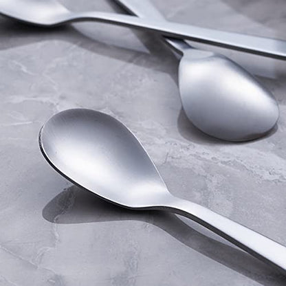 Demitasse Espresso Spoons, Stainless Steel Satin Finish Coffee Spoons, Mini Teaspoons, Sugar Spoons, 4.7-inch, Set of 6, Silver, 6-PIECE, 1 - color: Silver