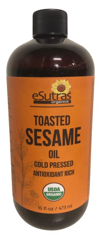 Toasted Sesame Oil Organic 16 Oz Artisanal, Great for Stir Fry, Curries Noodles, or As A Marinade