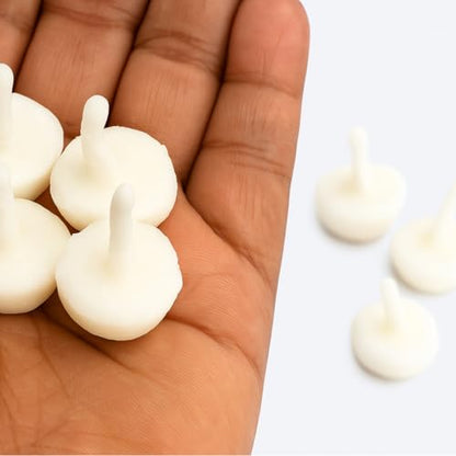 Pure Cow Ghee Lamp (Pack of 50 Pcs) Readymade Ghee Cotton Wicks | Arti Diya for Pooja | Ghee Wicks Batti | Easy Ghee Diya Wicks | Ghee Candles Cow Ghee Wicks | Ghee Jyoti Batti - size: Pack of 50