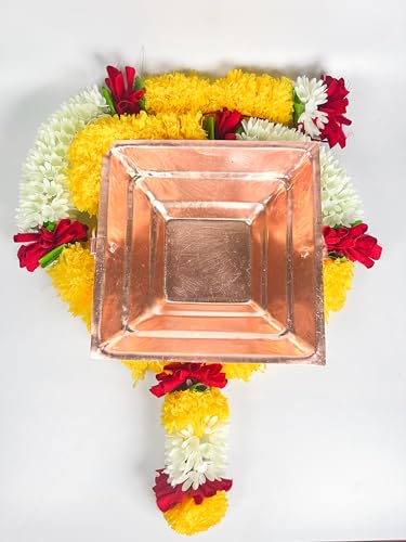 Copper Agnihotra | Copper hawan Kund | Yagya Kund | Homam | Havishyam Mainly Used for Puja (Hawankund Size -8" x 8")